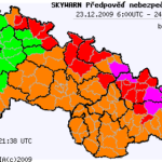 Aktualizace předpovědi nebezpečných jevů na 23.12.2009