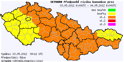 Předpověď konvektivních bouří na 3.5.2012