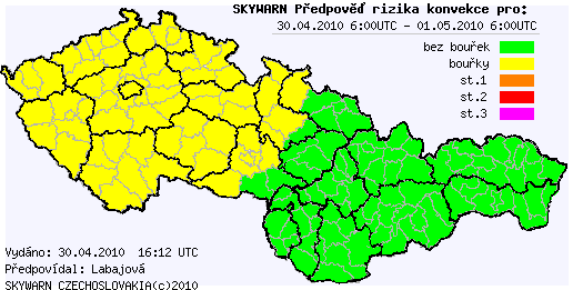 Aktualizace předpovědi na 30.4.2010