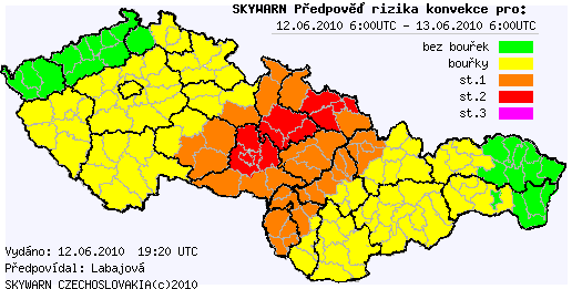 Aktualizace předpovědi na 12.6.2010